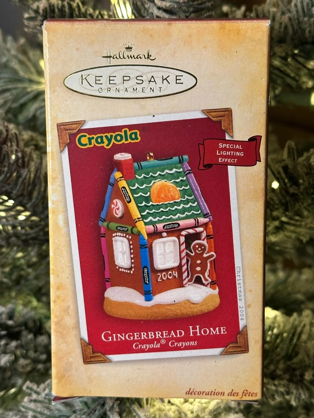 2004 Hallmark Keepsake Crayola Gingerbread Home Christmas Ornament